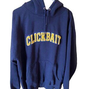 Navy Clickbait Hoodie David Dobrik Size XL